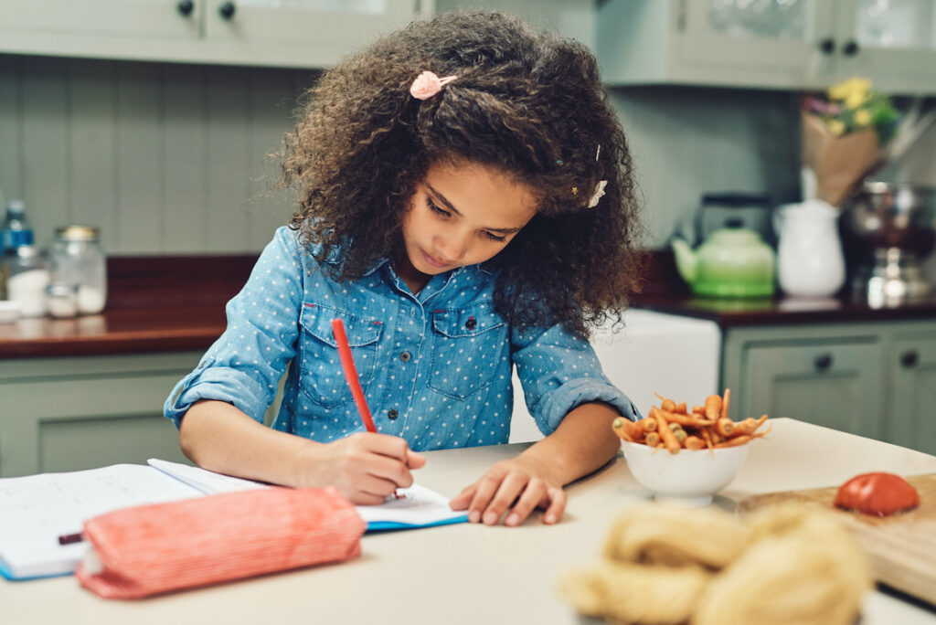 little girl drawing